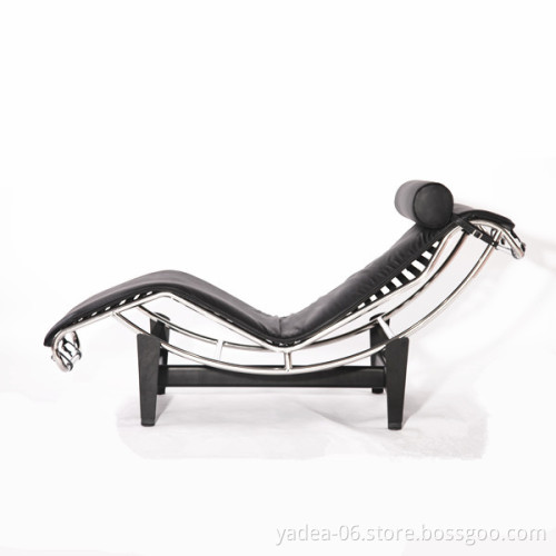 Top grain real leather indoor lounger LC4 chaise longue inspired by Le corbusier